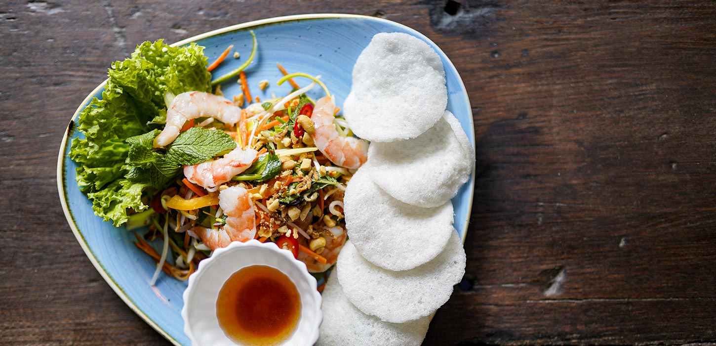 Mother's Street Food - blauer Teller