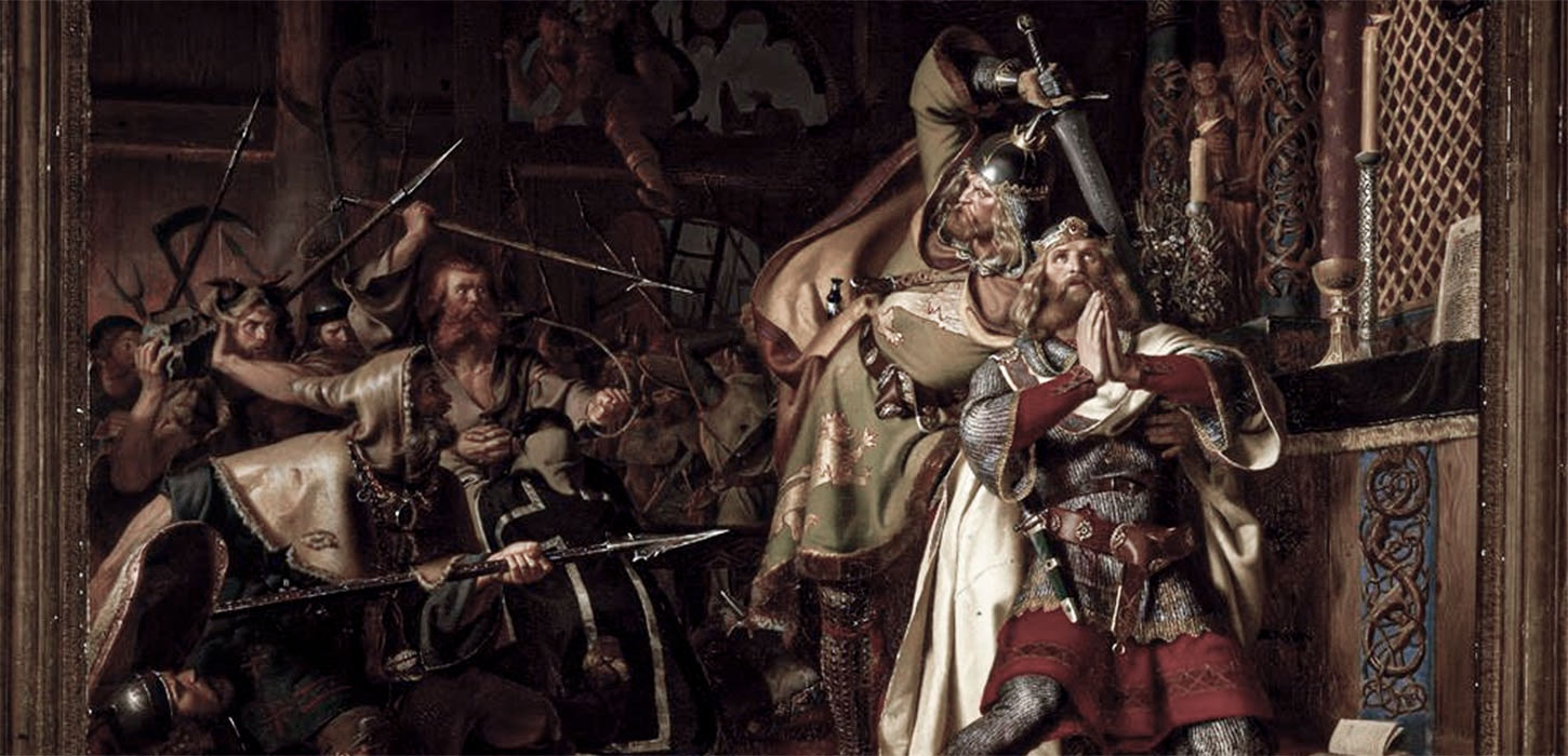 König Knut ermordert in der Kathedrale