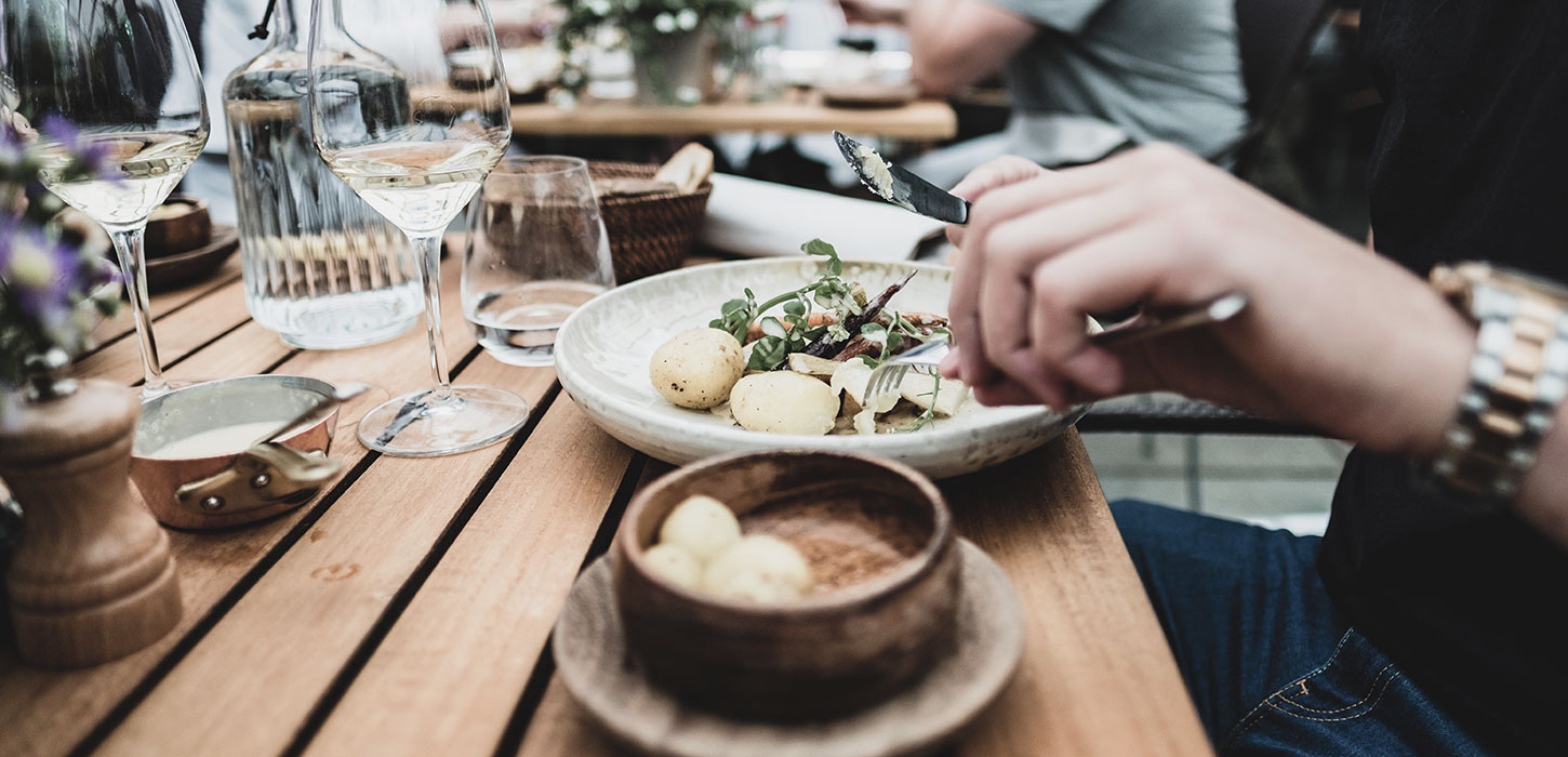 Outdoor-Mittagessen bei Grønttorvet