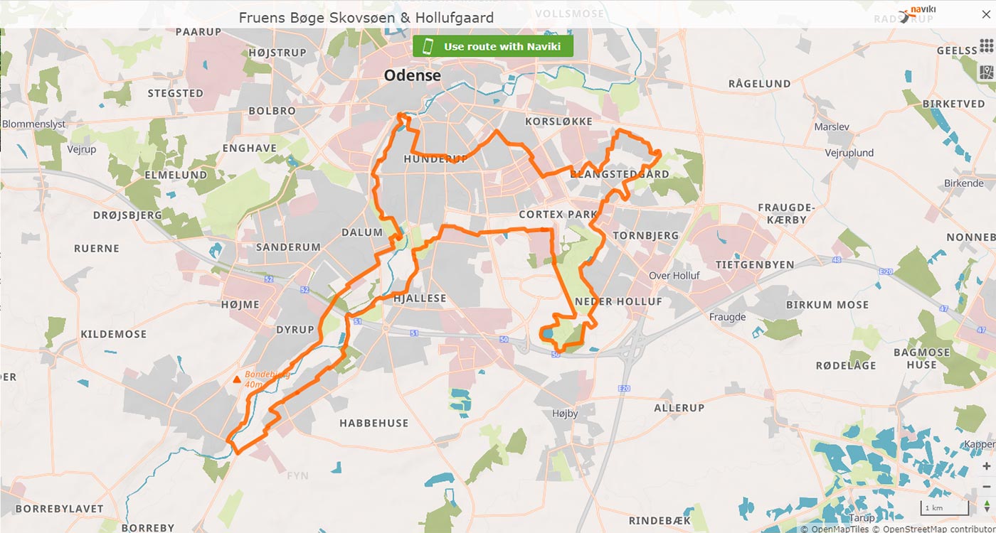 Fruens Bøge, Skovsøen og Hollufgaard