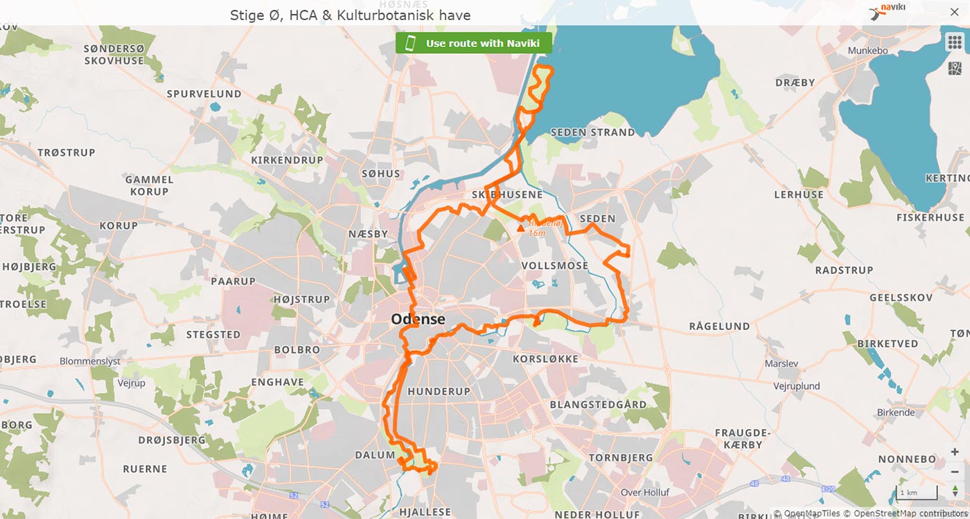 Stige Ø og Botanisk Have cykelrute