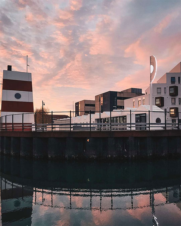 Odense Havnebad solopgang