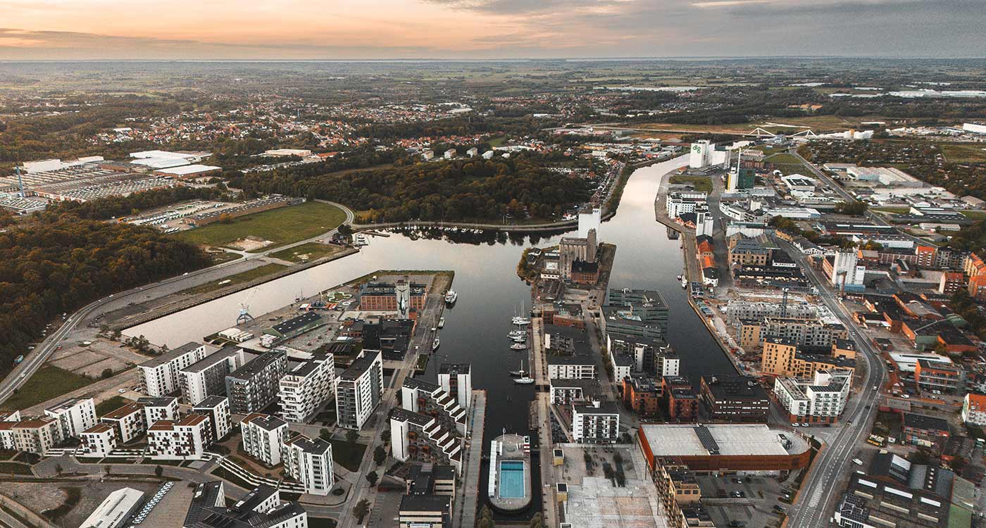 drone solopgang odense havn