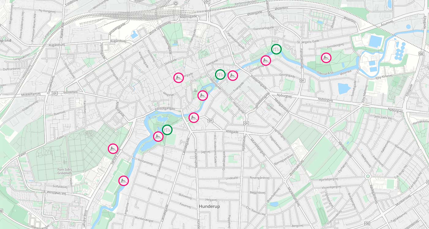 Legepladsruten langs Odense Å