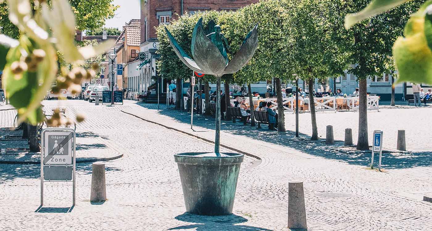 Däumelinchen-Skulptur beim Sortebrødre Torv