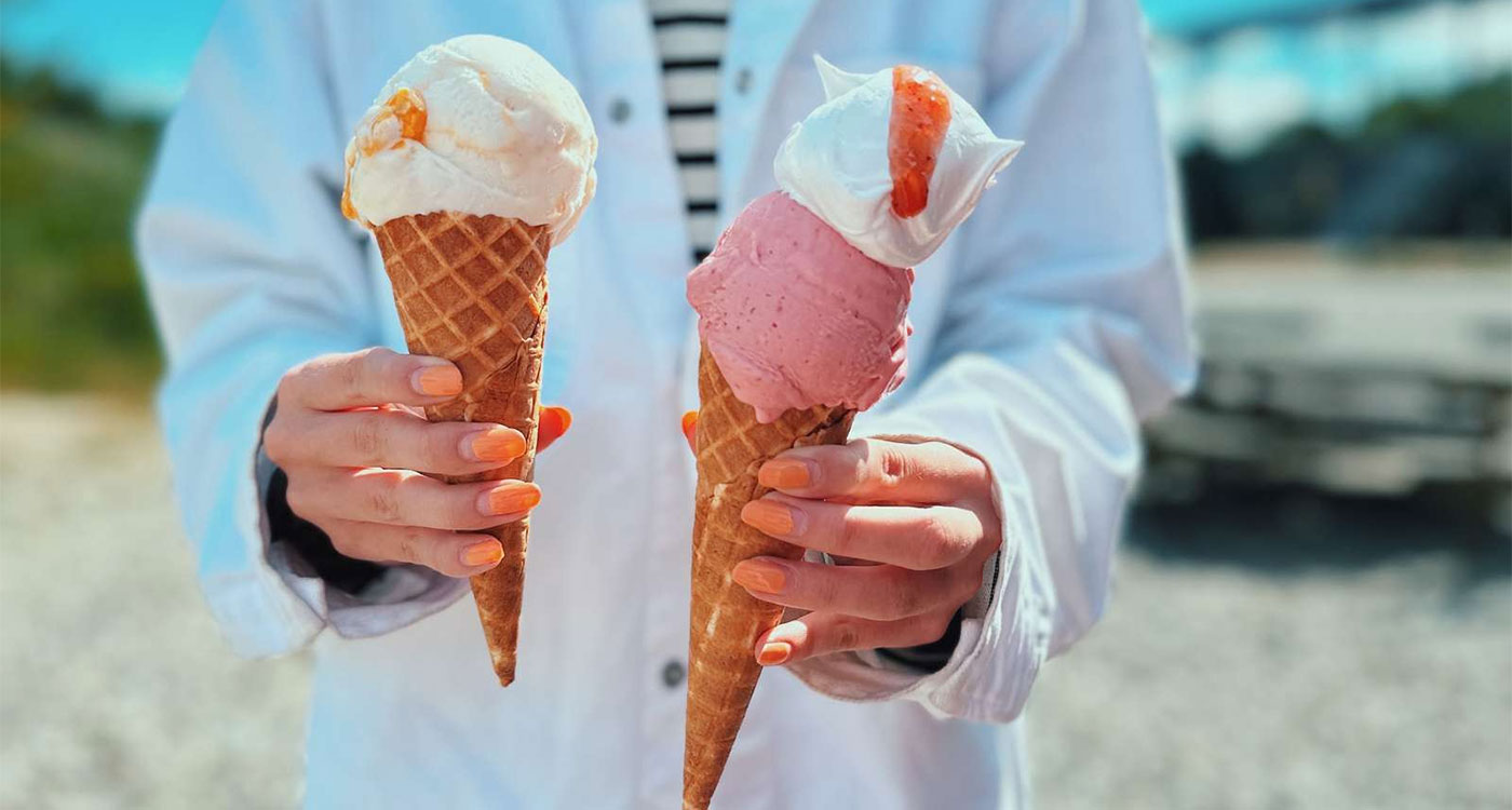 to vaffelis hos Ishuset på Stige Ø