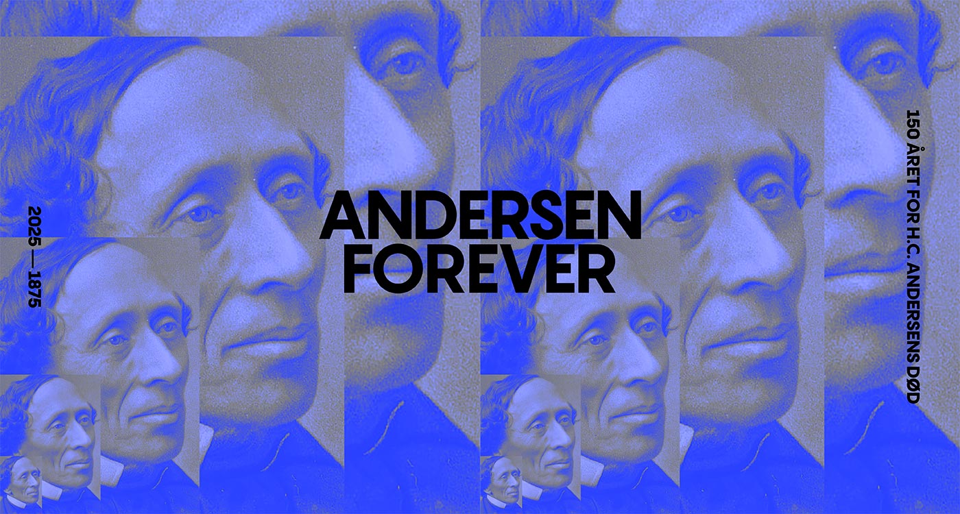 Andersen forever blaa med sort skrift