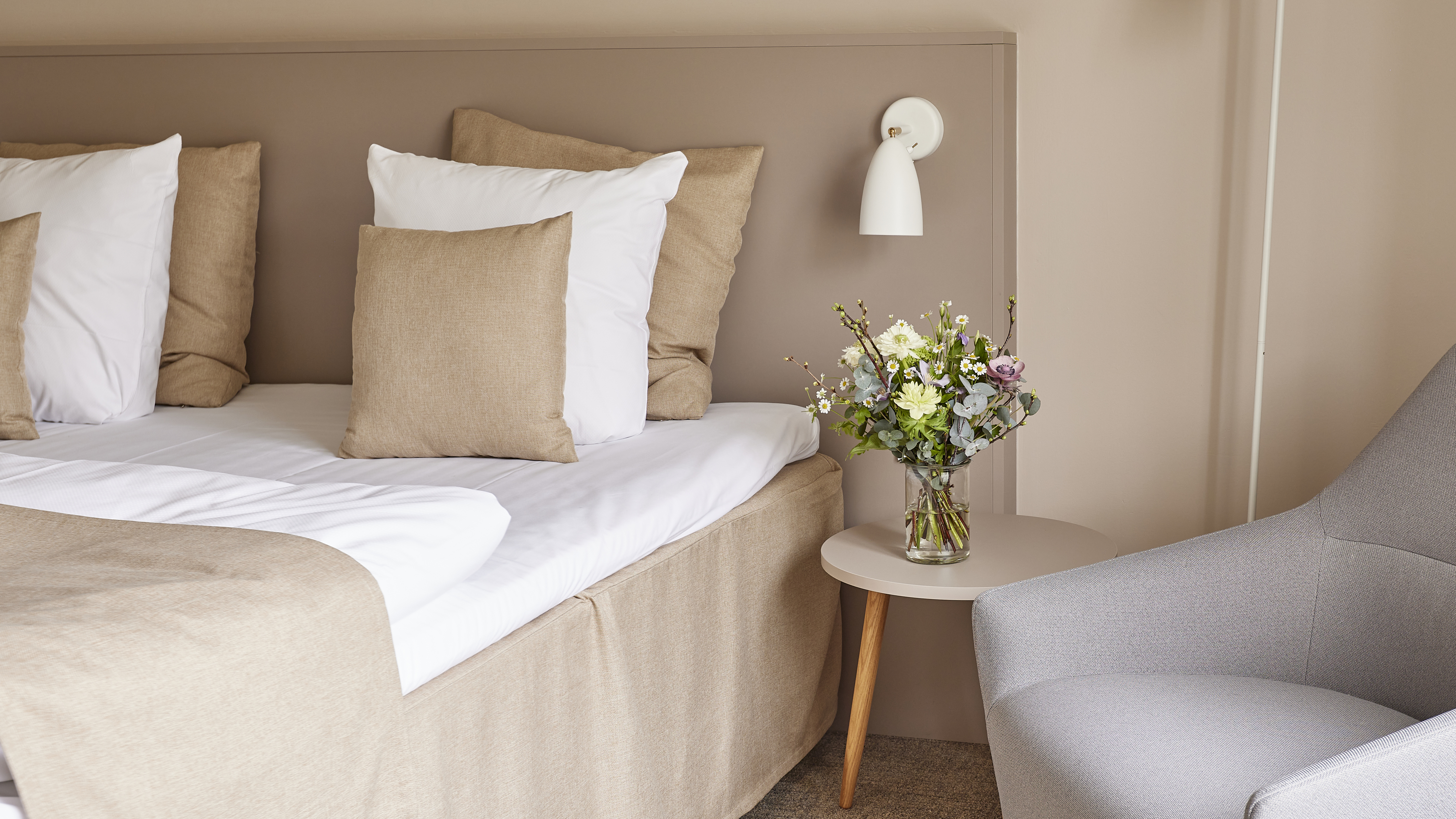 Odense Congress Center dobbeltværelse med buket