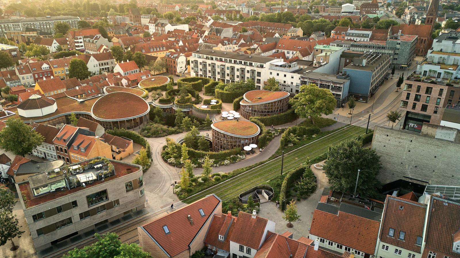 H.C. Andersens Hus solopgang drone