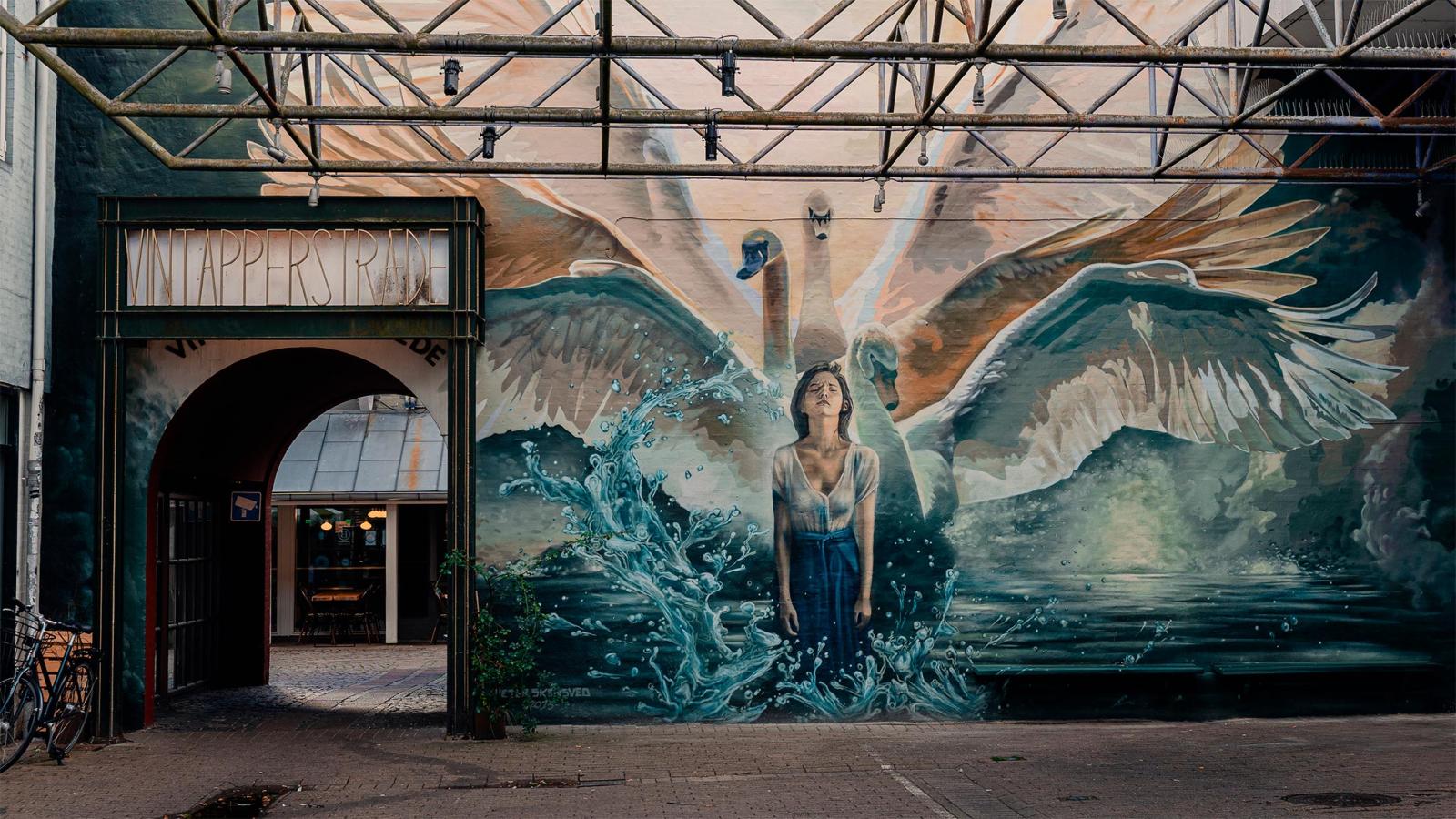 den grimme ælling street art