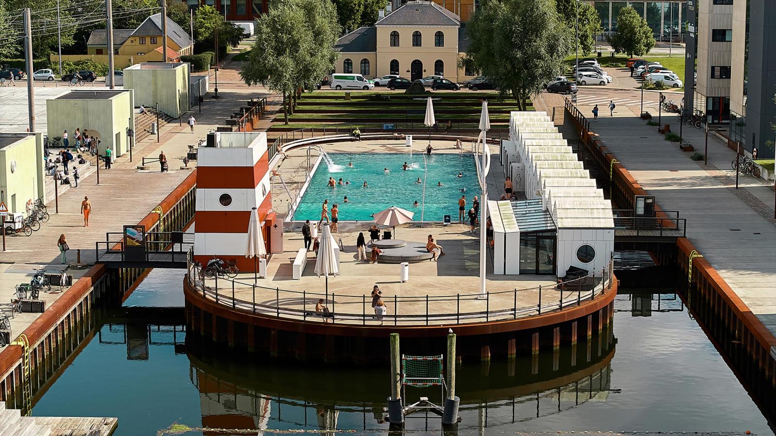 Odense Havnebad sommer drone