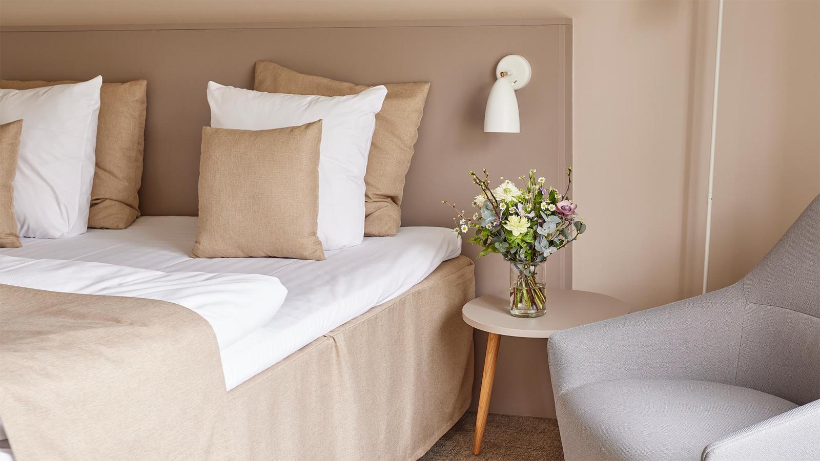 Odense Congress Center dobbeltværelse med buket