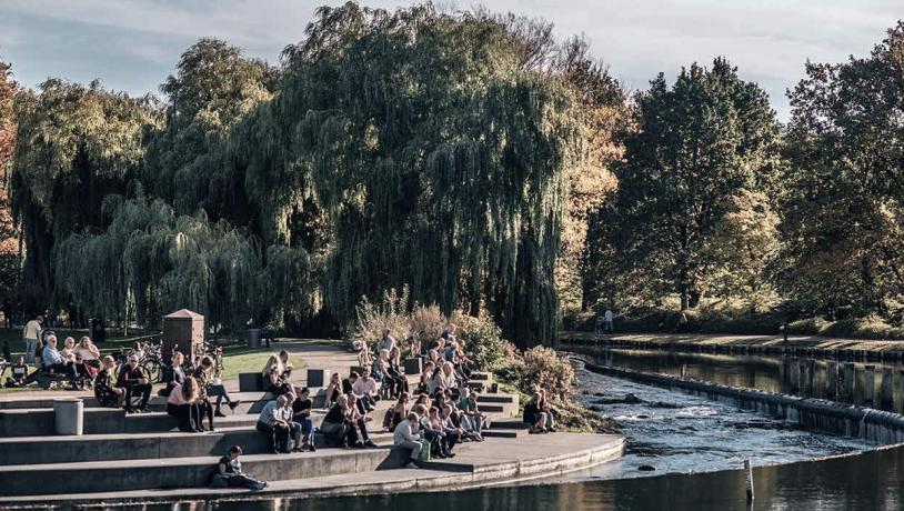 outdoor relaxing at Odense River