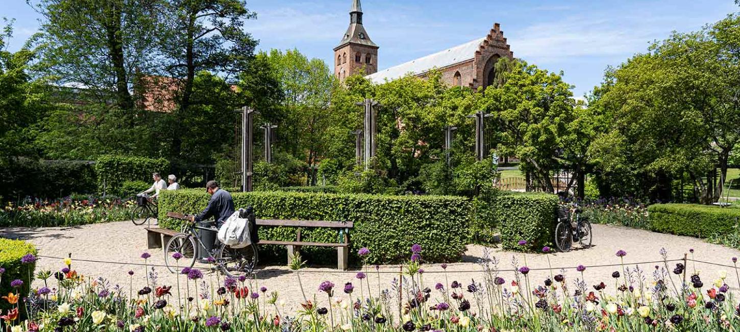 The Odense Cathedral as seen from the park