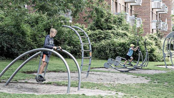 Fitness playground at the end of Påskestræde