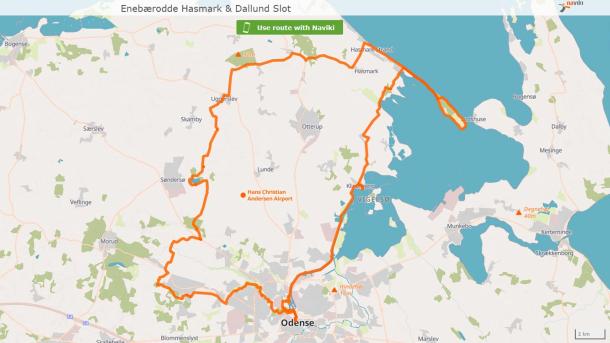 Enebærodde, Hasmark og Dallund Slot cykelrute