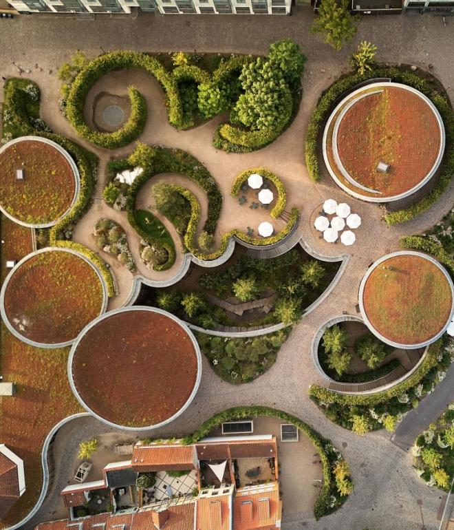 HCA hus lodret over drone