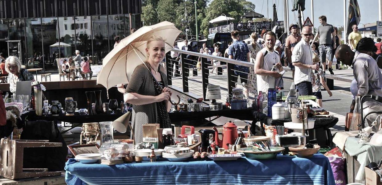 Flea Market on Odense Harbour