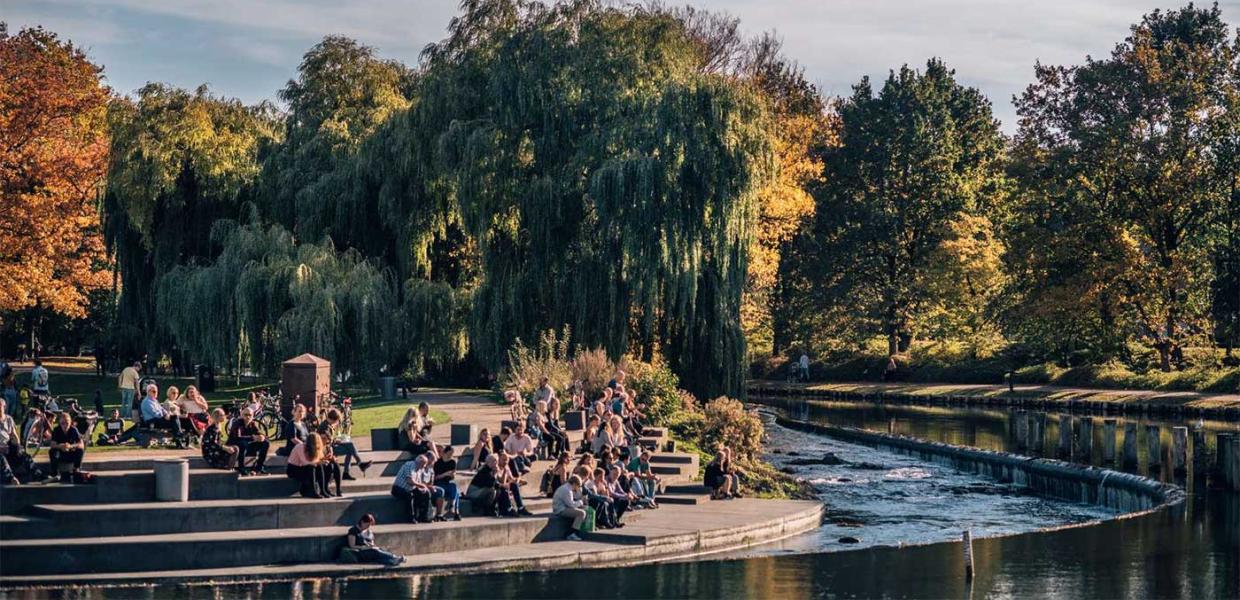 outdoor relaxing at Odense River