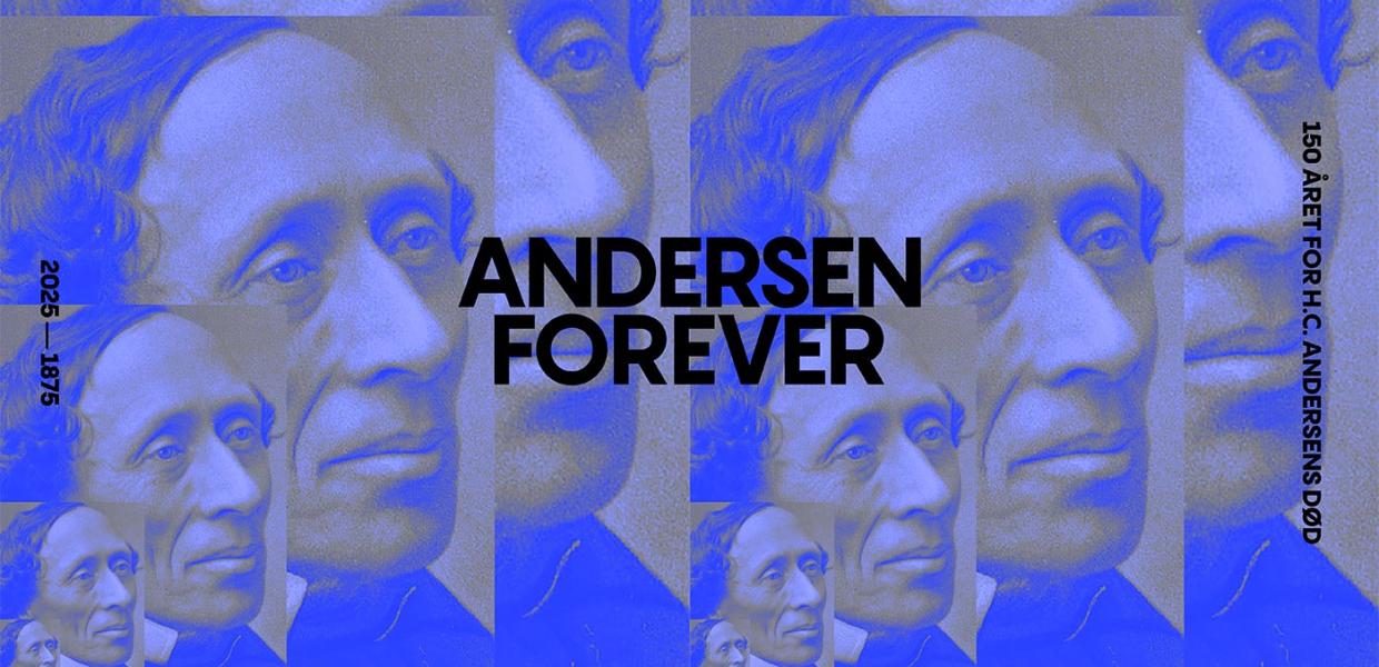 Andersen forever blaa med sort skrift