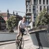 Two cyclists on the City Bridge