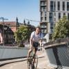 Two cyclists on the City Bridge