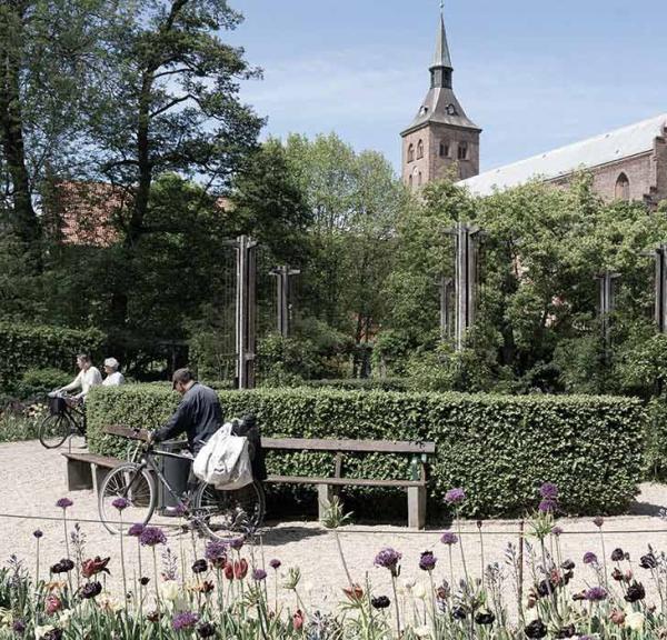 The Odense Cathedral as seen from the park