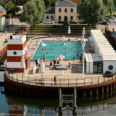 Odense Havnebad sommer drone
