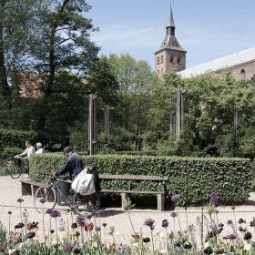 The Odense Cathedral as seen from the park