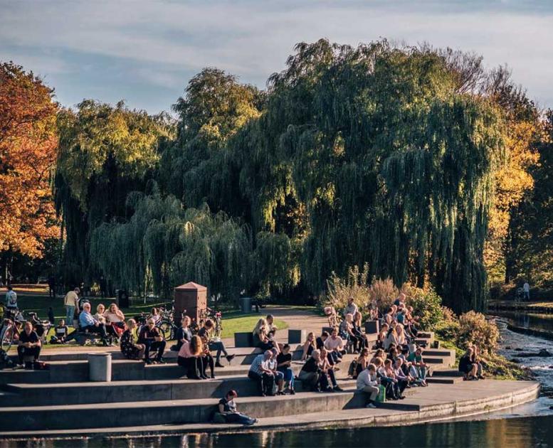 outdoor relaxing at Odense River