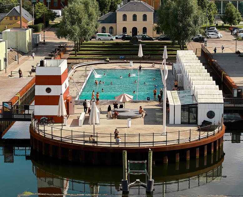 Odense Havnebad sommer drone