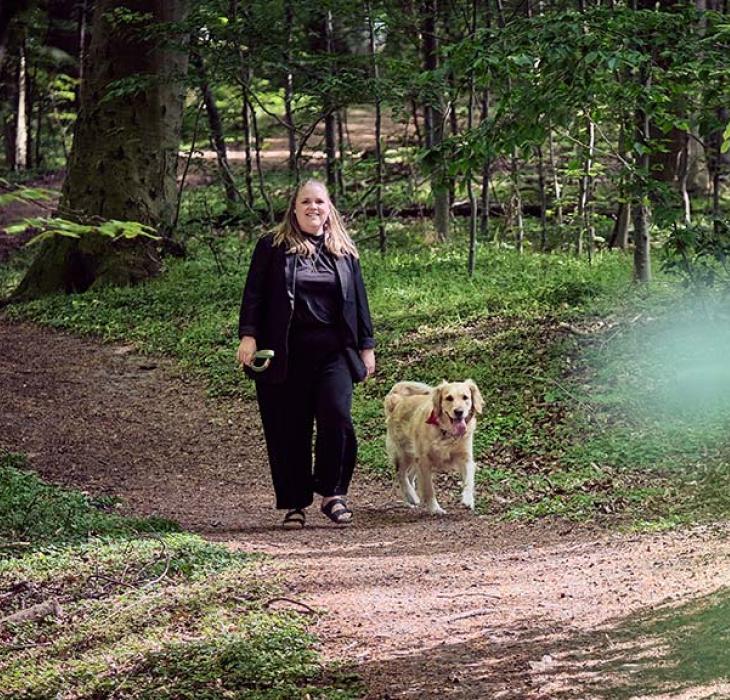 Helene Ottosen m hund